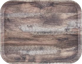 Cambro 1520DCET825 Décor Series EpicTread Camtray 15" x 20" Dark Oak Case of 12
