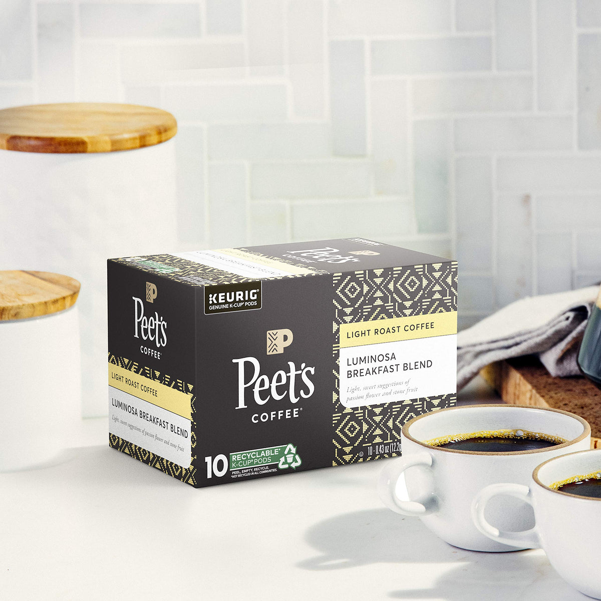 K-Cup Pack Colombia Luminosa by Peet's Coffee – 10 Count (Pack of 1), Model 507088