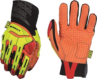 Mechanix Wear M-Pact XPLOR D4 Gloves (Small, Green/Fluorescent Orange)