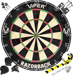 Viper by GLD Products Razorback Sisal Steel Tip Dart Board for Adults