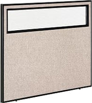 Office Partition Panel with Partial Window by Global Industrial – Alloy Steel, Tan, Model 694755WTN