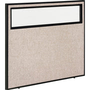 Office Partition Panel with Partial Window by Global Industrial – Alloy Steel, Tan, Model 694755WTN