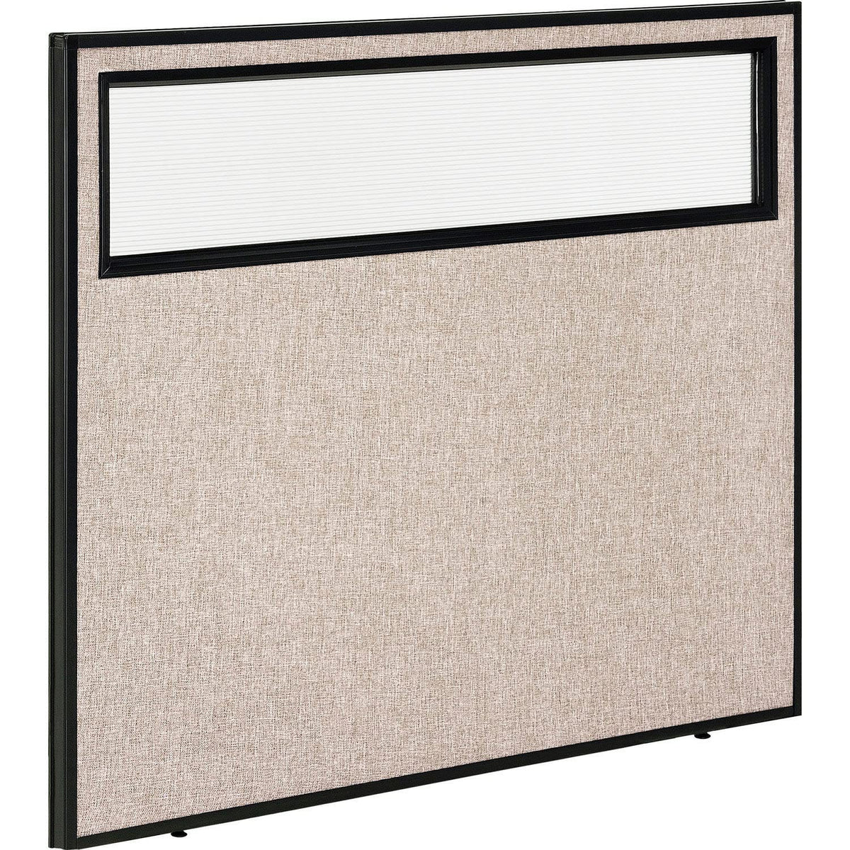 Office Partition Panel with Partial Window by Global Industrial – Alloy Steel, Tan, Model 694755WTN