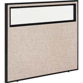 Office Partition Panel with Partial Window by Global Industrial – Alloy Steel, Tan, Model 694755WTN