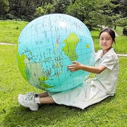 Keesoon-36 Inch Giant Geographic Globe, Inflatable Globe, PVC Educational Game World Map Globe, Diameter 90cm