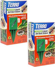 Terro T1812 Outdoor Liquid Ant Killer Bait Stakes - 8 Count (0.25 oz each) (2 Pack)