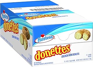 Hostess Donettes Mini Donuts, Crunch, 4 Ounce, 10 Count