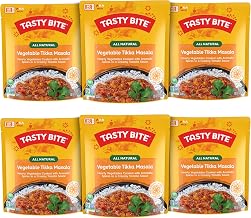 Tasty Bite Vegetable Tikka Masala, 10 Ounce, Pack of 6, Ready to Eat, Microwavable Entree, Vegetables Simmered With Cashews (Packaging may vary)