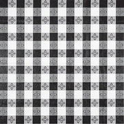Winco 52" x 52" Black Commercial Table Cloth | Checkerboard design, Soft cotton lining, Stain resistance, Great for Appetizers, Desserts, Buffet Displays and Catering