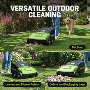 13" Artificial Turf Sweeper by Steelite – Stainless Steel, green and gray, Model AZDG935