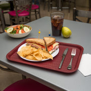 Carlisle FoodService Products Burgundy / 1 / 16.3" x 12.1" x 0.7" Serving Trays