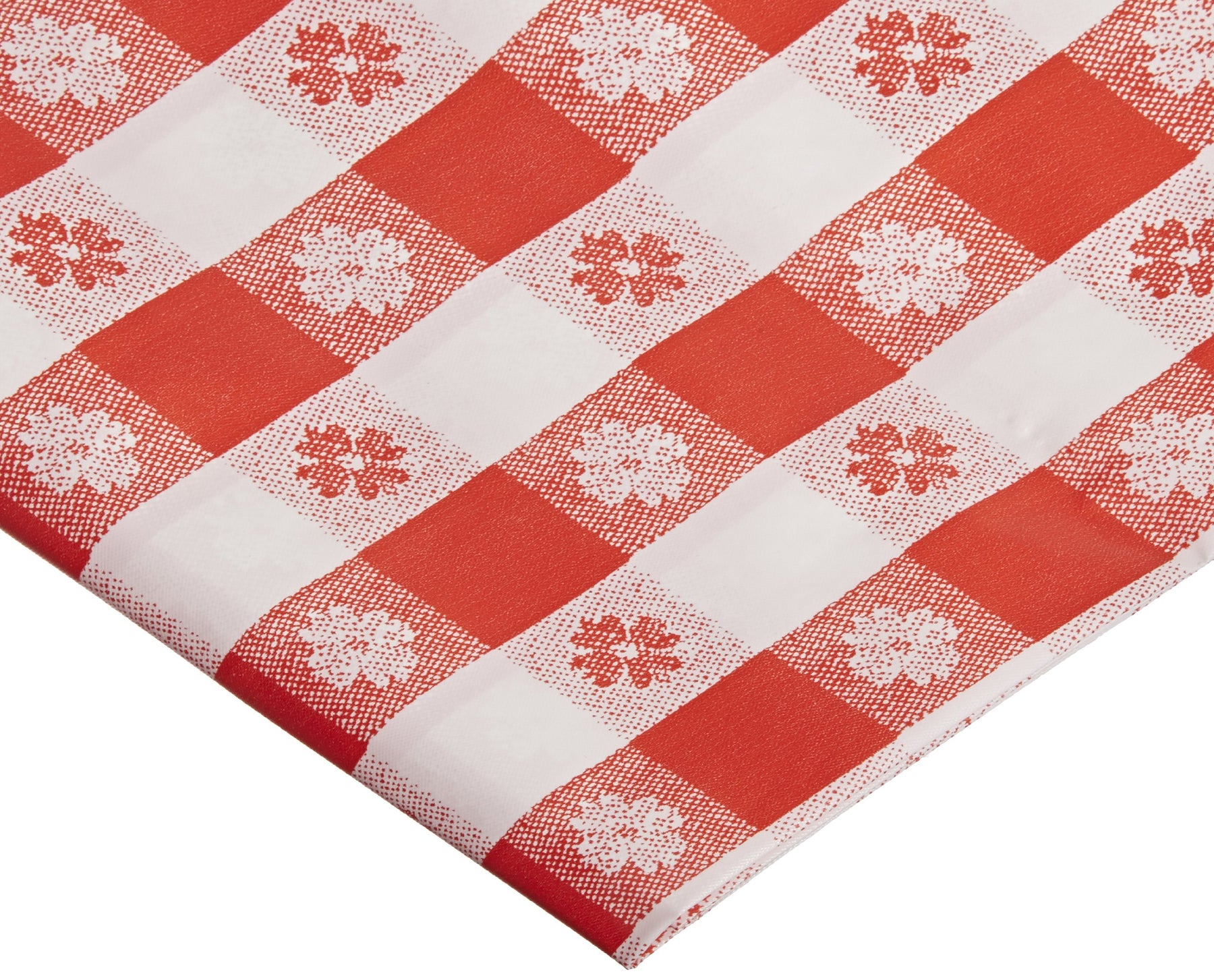 Hoffmaster 112006 Plastic Tablecover, 108" Length x 54" Width, Red Gingham (Case of 12)