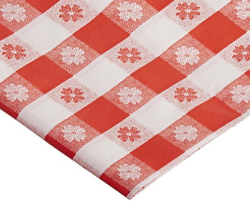 Hoffmaster 112006 Plastic Tablecover, 108" Length x 54" Width, Red Gingham (Case of 12)