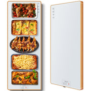 Wanish Electric Warming Tray, Extra Long 40x12 Inch, Tempered Glass with Rose Gold Edges