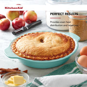 KitchenAid Stoneware Pie Dish, 9 Inch, Aqua Sky