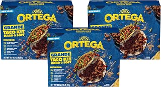 Ortega Taco Dinner Kit, Grande Hard & Soft, 6 Count (Pack of 3)