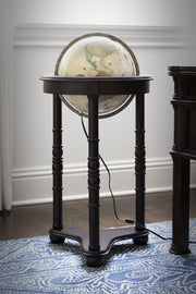 Globes Lancaster Illuminated Globe by Replogle – Large, Wood, Off-white, Model 85801