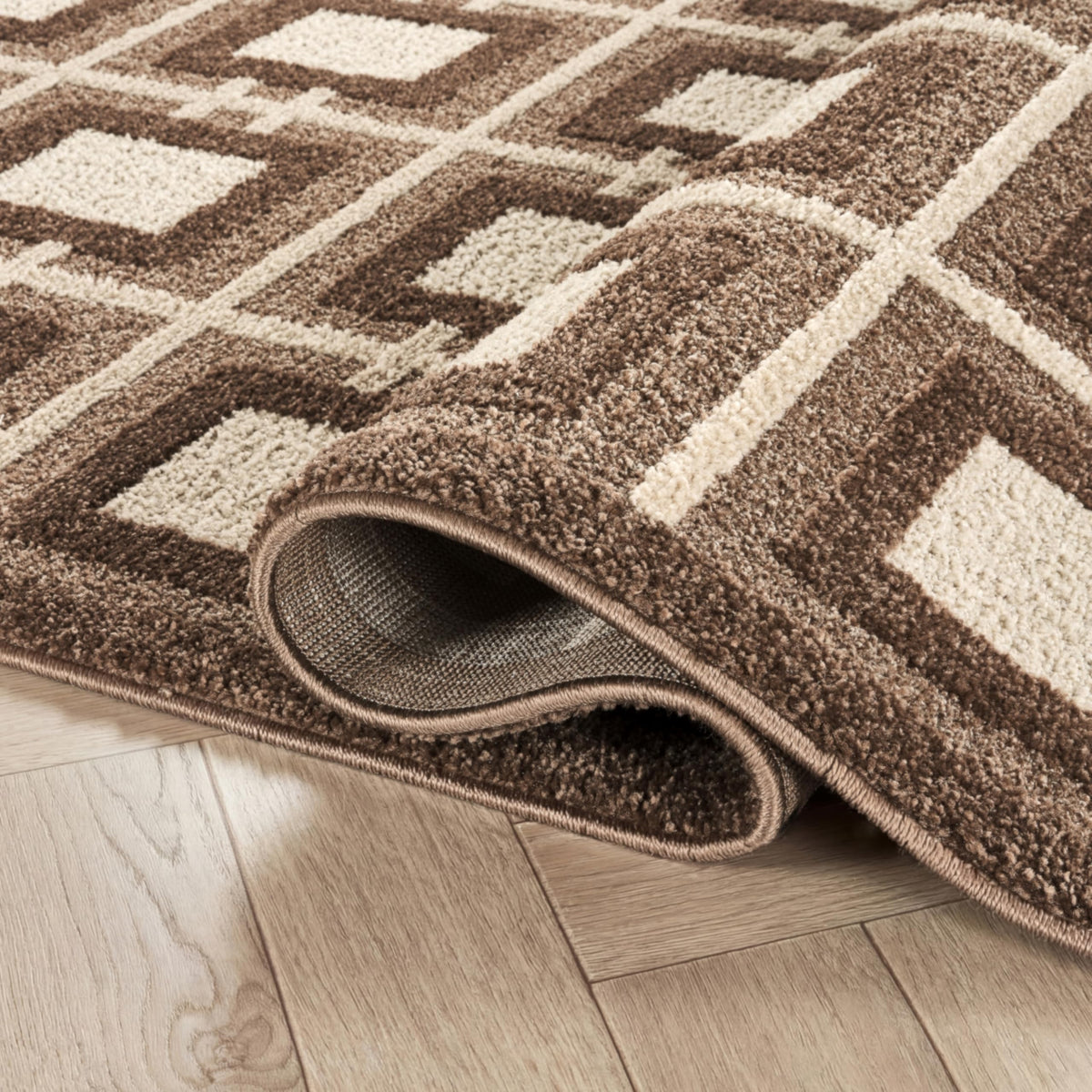 Cozy Brown Area Rug for Living Room by Abani – 4' x 6', Polypropylene, Brown