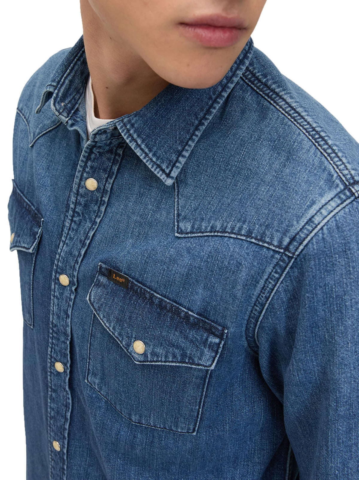 Men's Regular Western Shirt by Lee – Cotton, Brookside, Model E9863