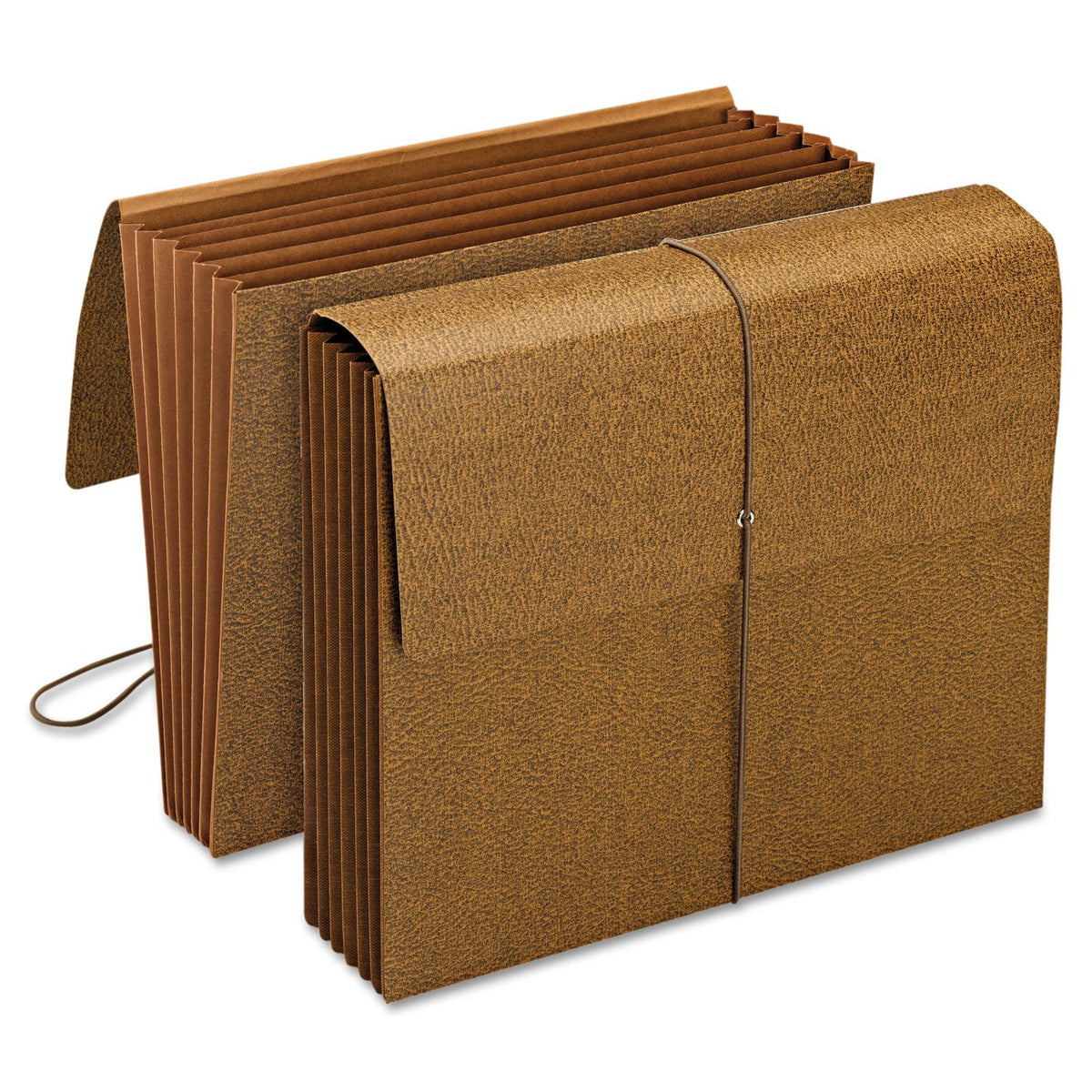 5 1/4 inch Exp Wallets w/Cord by SMEAD – Leather, Pack of 10, Model 72475