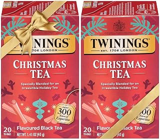 Twinings Christmas Tea, Flavored Black Tea Bags, 20 Count (Pack of 2)