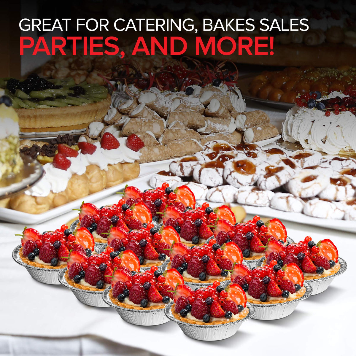 Stock Your Home 50 Pack (5 Inch) / Silver / 50 Pack Pie Pans