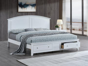 Hammond King Bed White by Glory Furniture – Wood, White, Model G5490B-KSB
