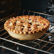 LocknLock Glass Pie Dish with Lid, 9.5 Inch Round, Clear