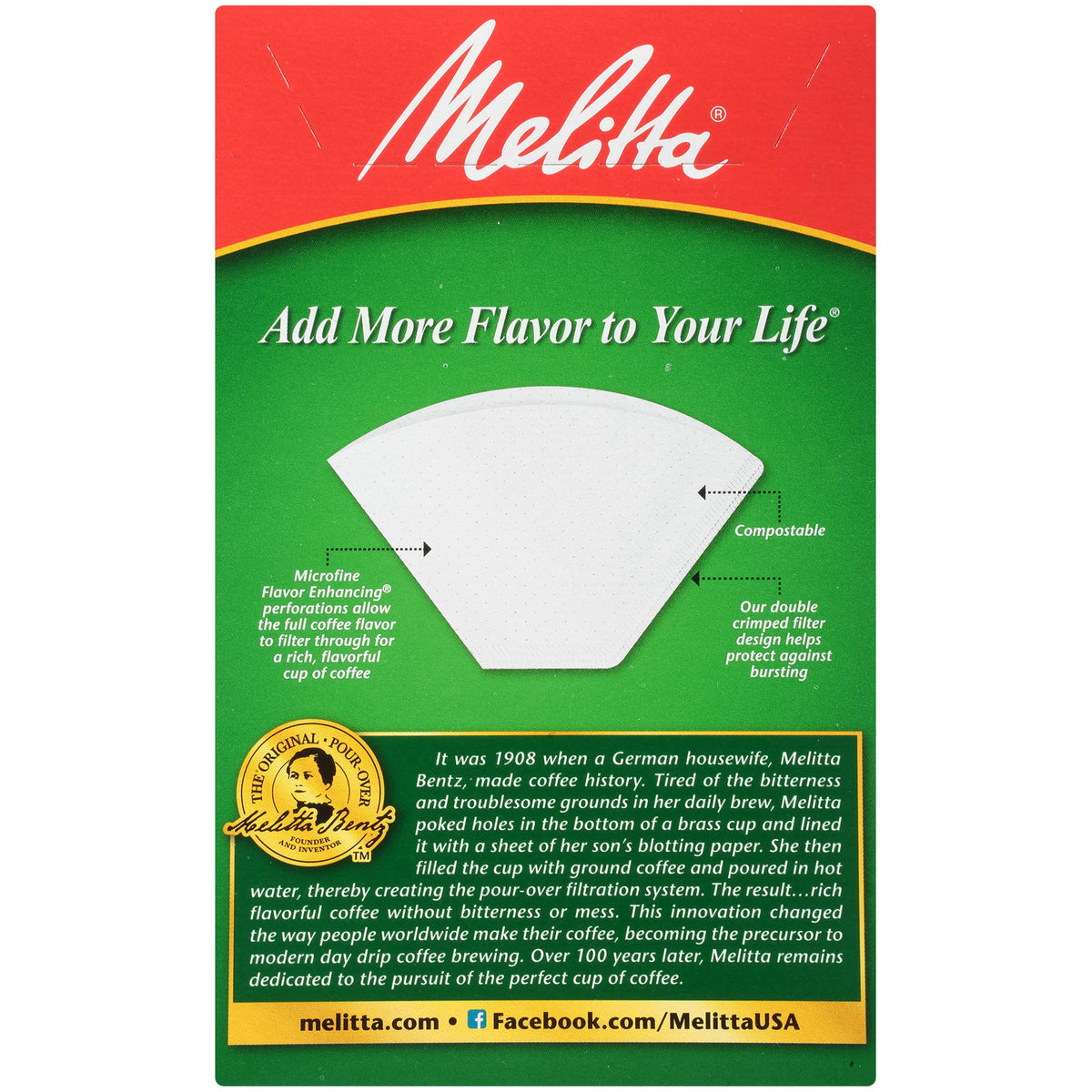 #2 Cone Coffee Filters by Melitta – 100 Count (Pack of 1), Plastic, No Color, Model 622712