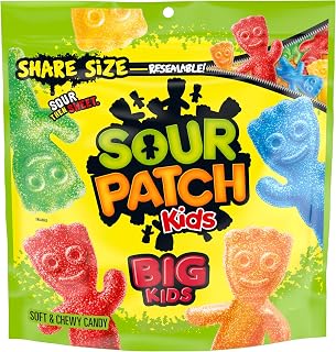 Sour Patch Kids Big Kids Soft and Chewy Gummy Candy, Share Size, 12 Ounce