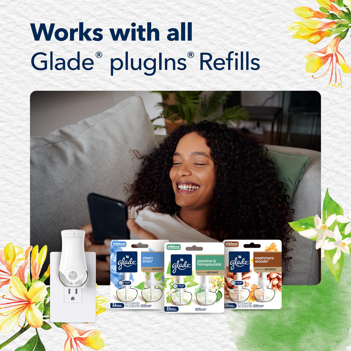 PlugIns Air Freshener Refills by Glade – 3.35 Fl Oz (Pack of 1), Blue, Model 376349