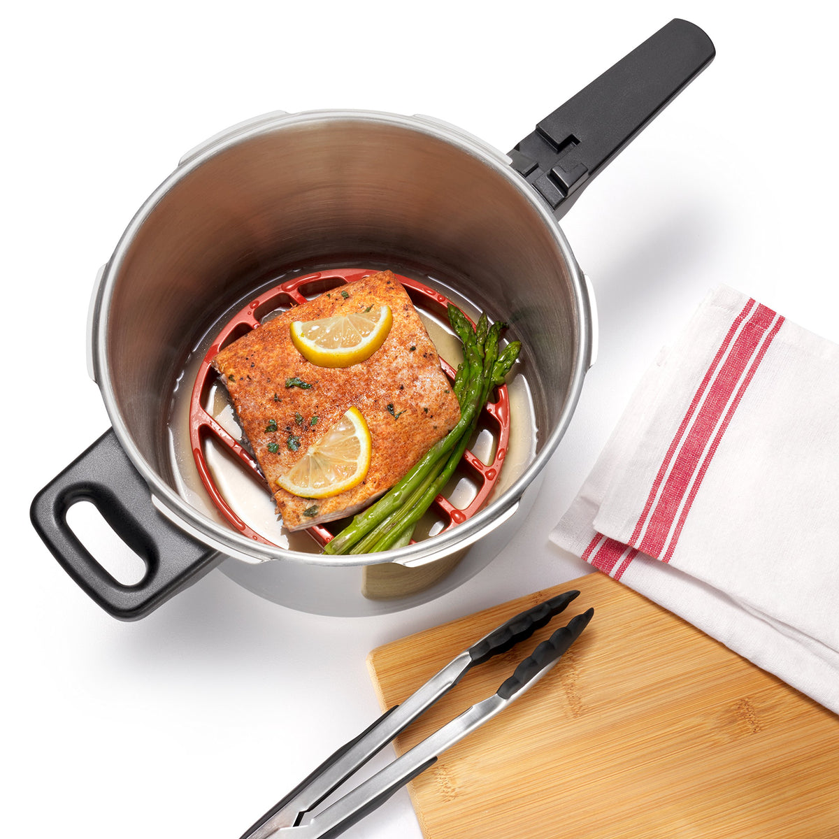 OXO Roasting Rack / Silicone Pressure Cooker Rack / Red Cookware Accessories