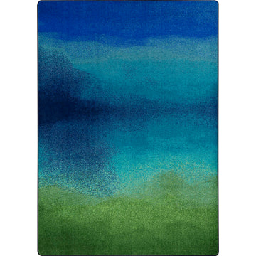 Colorwash 10'9" x 13'2" Area Rug in Color Marine by Joy Carpets – 10'9" x 13'2" (Rectangular), Nylon, Marine, Model 2144G-01
