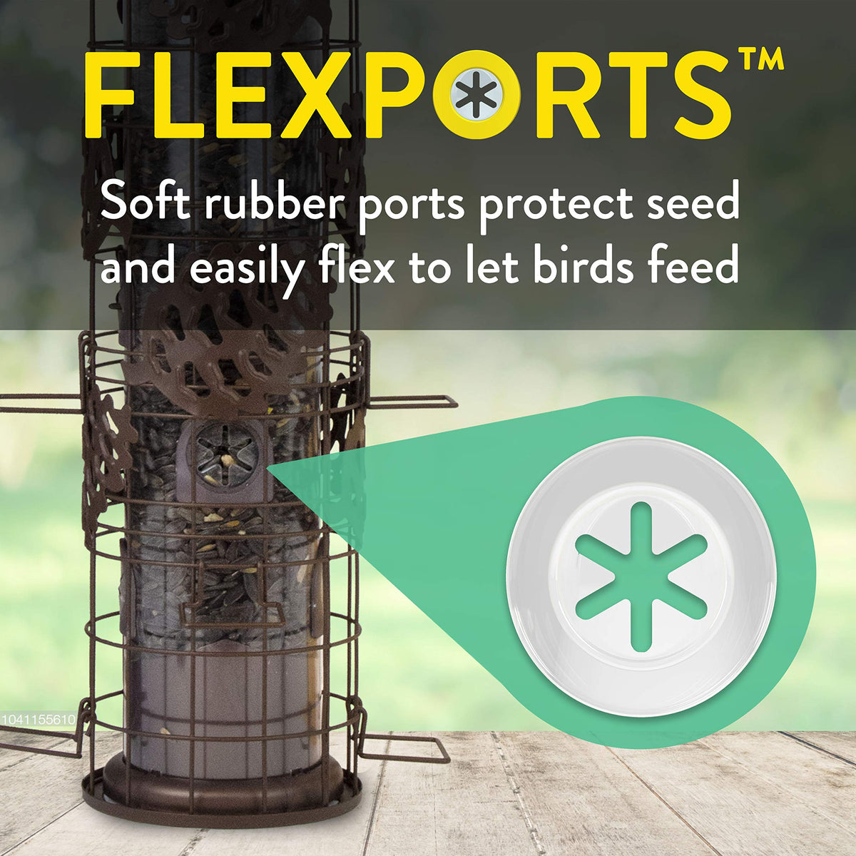 SBG101 Squirrel Off Max Pinecone Bird Feeder with Flexports by Perky-Pet – 1.75 pounds, Metal, Bronze, Model SBG101-1SR