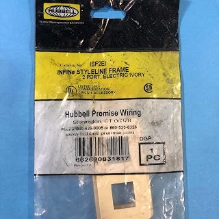 Hubbell ISF2EI Plate Decorator Frame, 2 Port, Electric Ivory