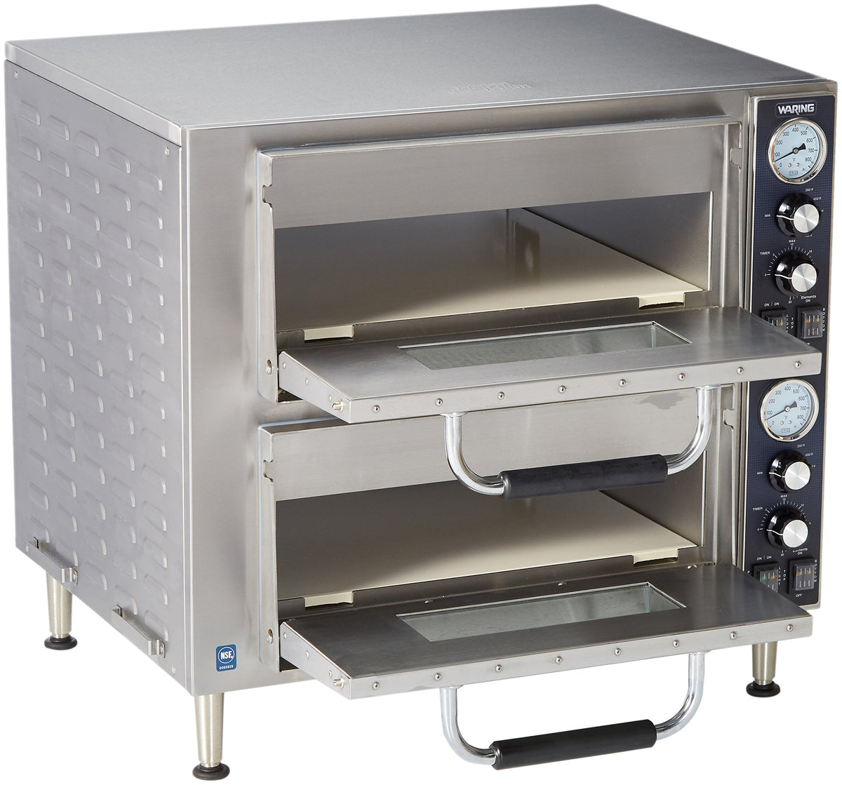 Waring Double Deck - Dual Chamber / Silver / Dual Door Convection Ovens