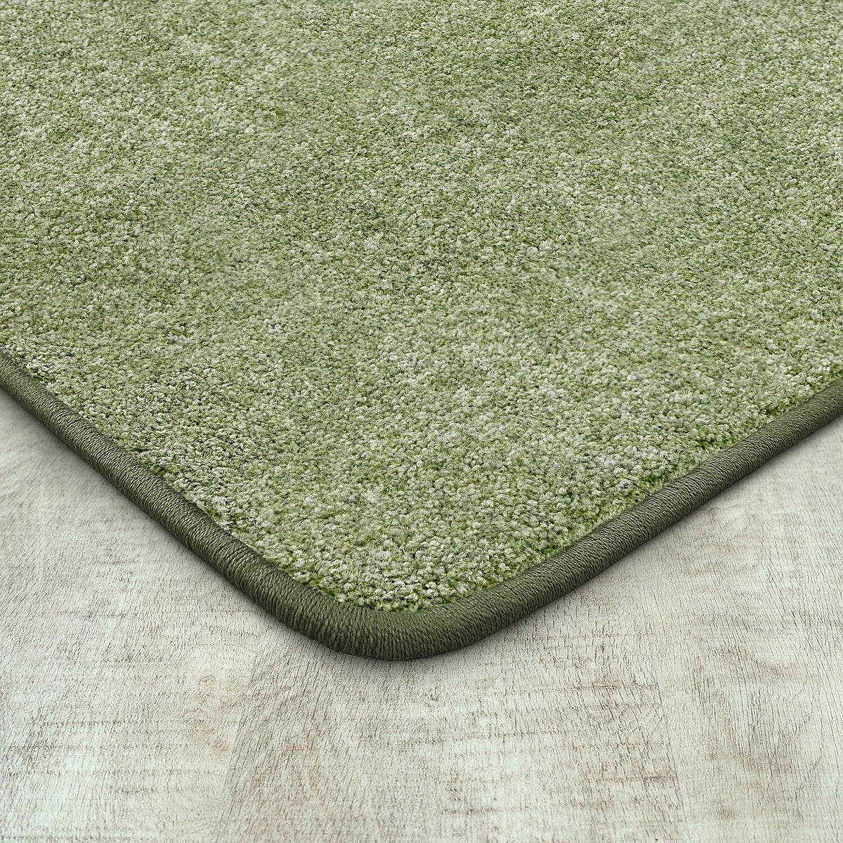Endurance Solid Colored Area Rug in Color Sage by Joy Carpets – 4' x 6' (Rectangular), Polyester, Sage, Model 80N-11