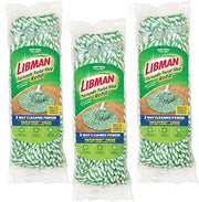Libman Tornado Mop Refill, Cotton Twist Mop Head, Machine Washable, 3 Pack