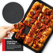 10x14 Detroit Style Pizza Pan by Stock Your Home – 14x10x2.5 inches, 39.0 fluid_ounces, Aluminum, Black