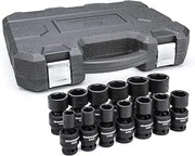GEARWRENCH 13 Piece 1/2" Dr 6 Pt Universal Impact SAE Socket Set | 84938N