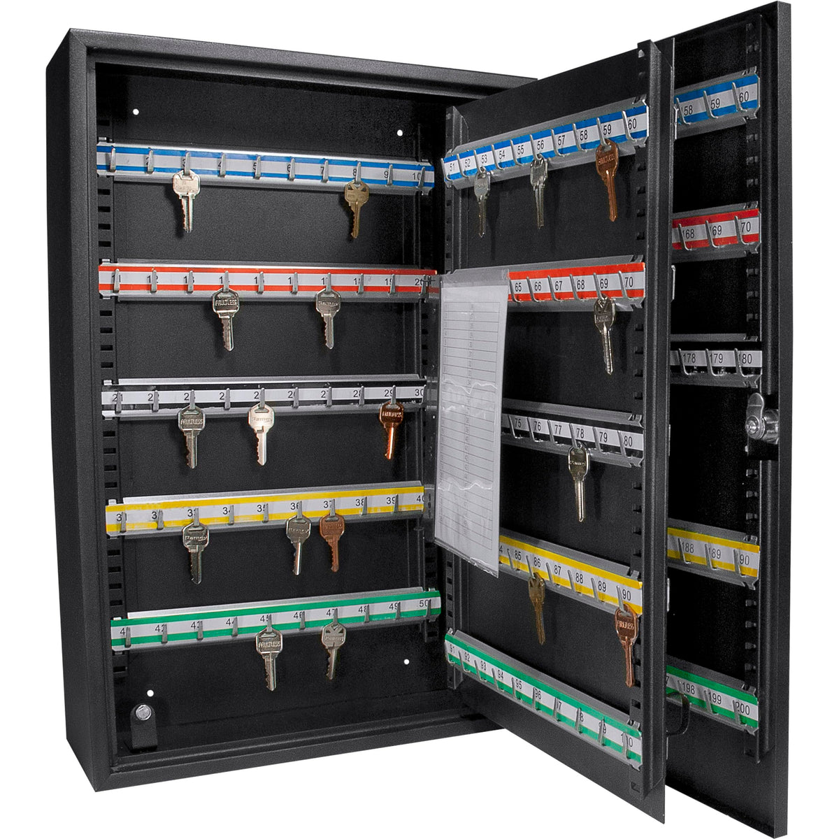 Key Lock 200 Position Adjustable Key Cabinet Lock Box Black by Barska – 200 Keys, Alloy Steel, Black, Model AX11824