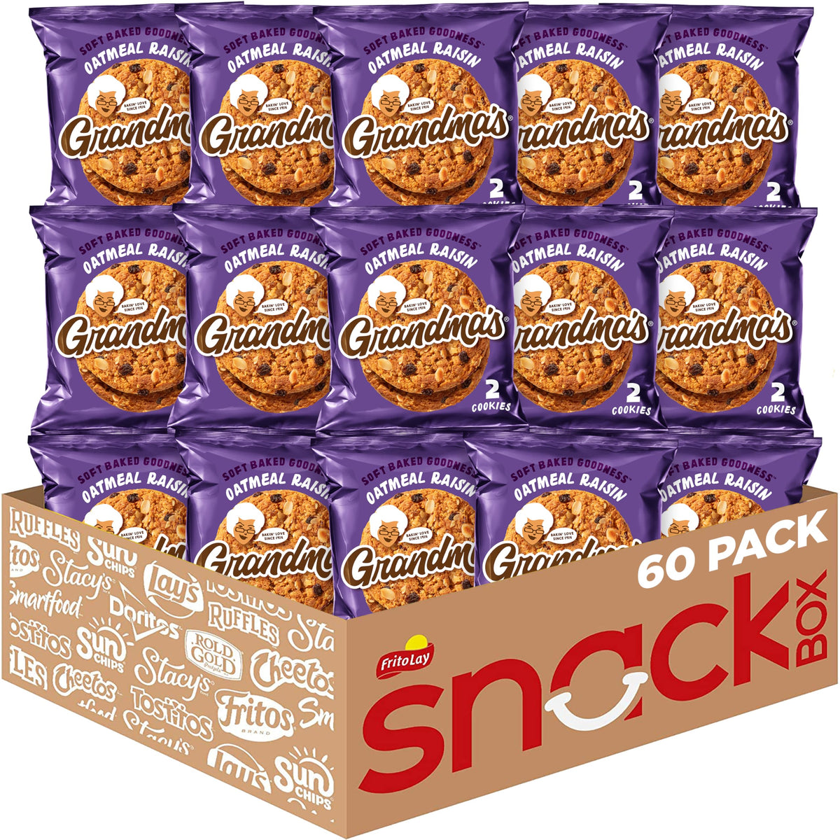Grandma's Oatmeal Raisin / 2.5 Ounce (Pack of 60) / No Color Chocolate
