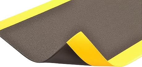 Notrax 825 Cushion Stat™ w/Dyna-Shield® Dissipative/Anti-Static Mat | 4' X 60' Black/Yellow