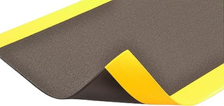 Notrax 825 Cushion Stat™ w/Dyna-Shield® Dissipative/Anti-Static Mat | 4' X 60' Black/Yellow