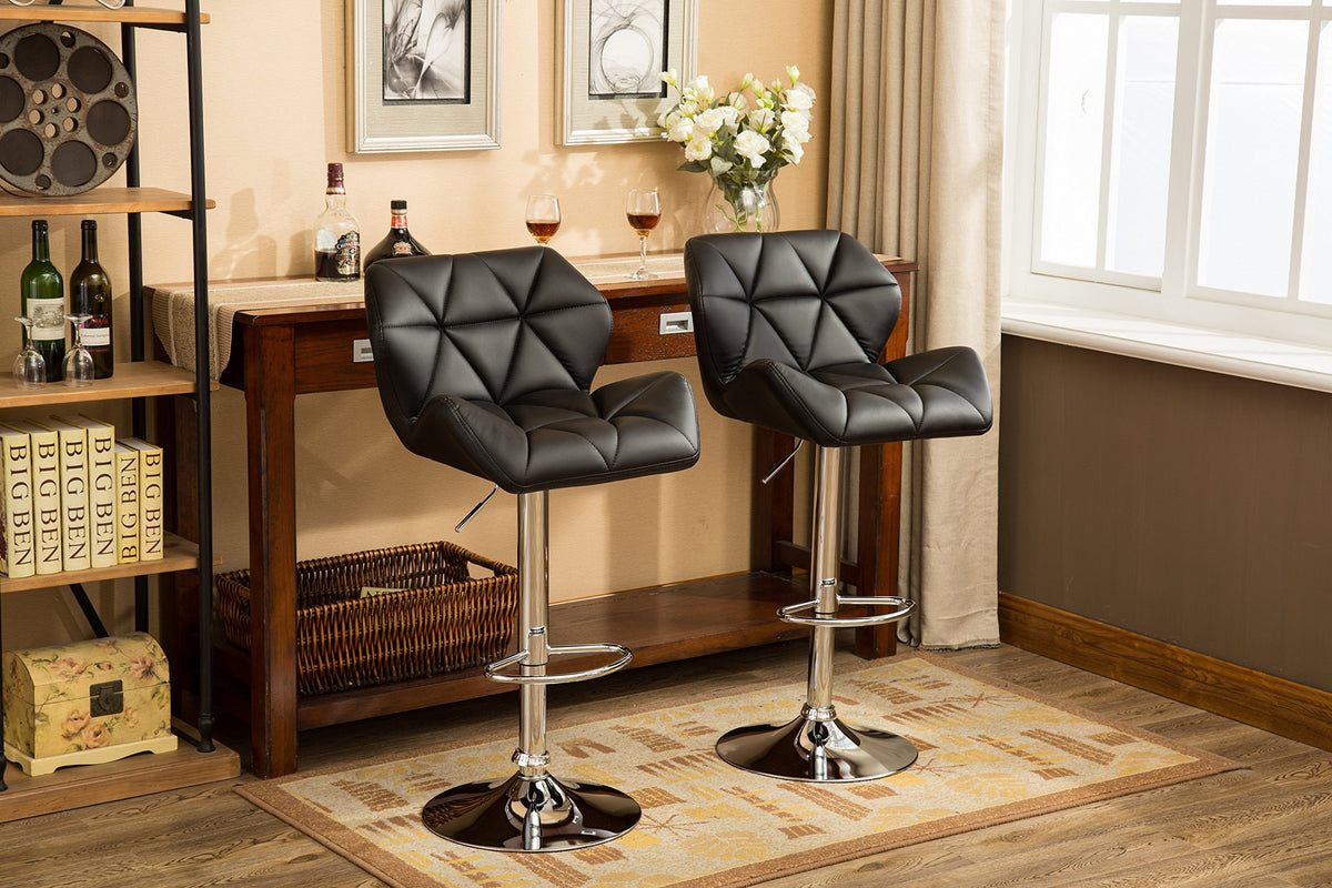 Roundhill Furniture Red / 20.5" W x 20.63" D x 43.25" H / Contemporary Barstools