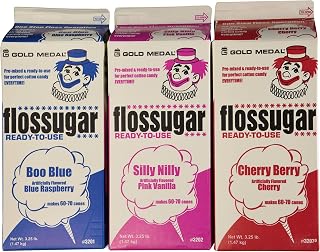 Gold Medal Cherry Flossugar, Half Gallon Carton, 3.25 Pound (Pack of 6)