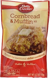 Betty Crocker Muffin Mix, Authenic Cornbread & Muffin Mix, 6.5-Ounce Pouches (Pack of 6)