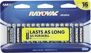 Rayovac Alkaline AAA Batteries, 16-Pack