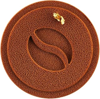 Silikomart Mini Decor Food-Designing Silicone Mat 2.75 Inch Diameter x 0.11 Inch High, Mini CoffeeDecor - 6 Pieces