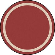 Joy Carpets Portrait Solid Colored Area Rug, Wine, 13'2" Round